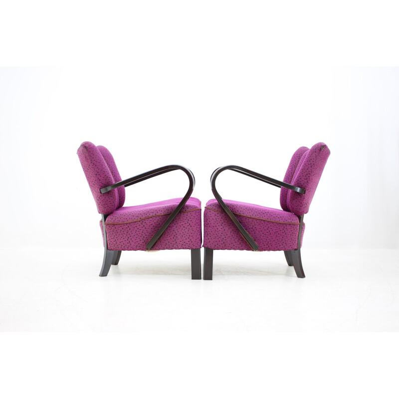 Pair of vintage armchairs by Jindřich Halabala, Czechoslovakia 1940