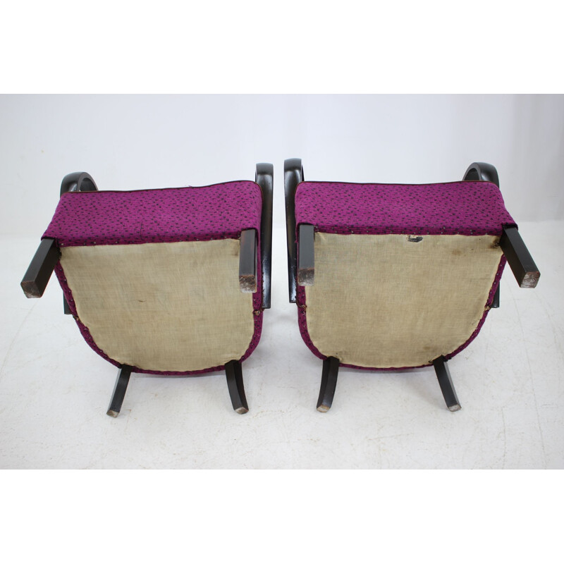 Pair of vintage armchairs by Jindřich Halabala, Czechoslovakia 1940