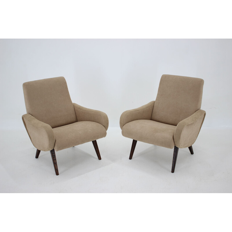 Pair of vintage armchairs by Marco Zanuso, Italy 1951