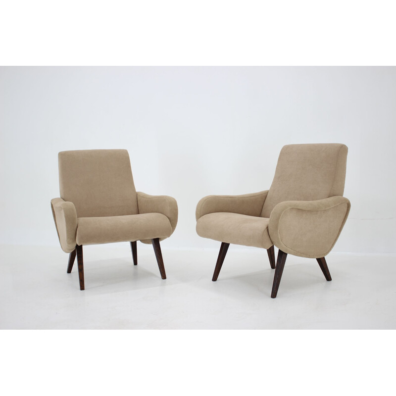 Pair of vintage armchairs by Marco Zanuso, Italy 1951