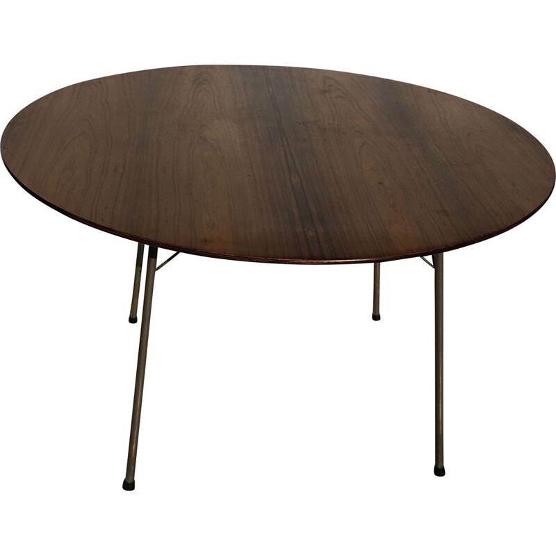 Vintage round rosewood dining table Arne jacobsen