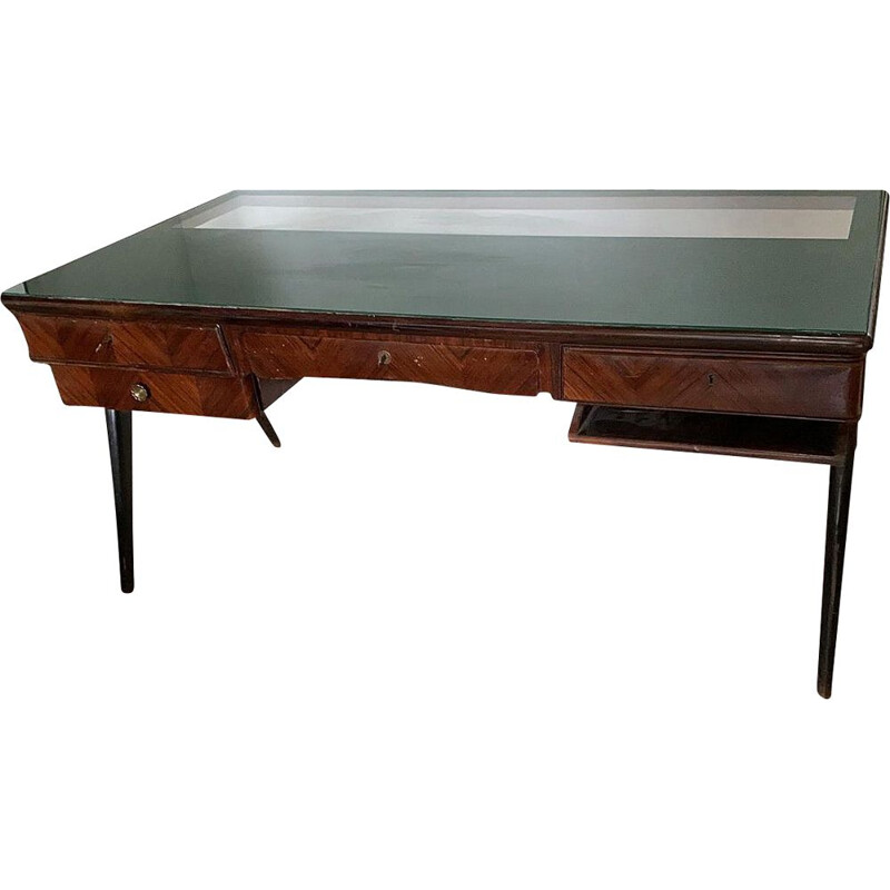 Vintage Rosewood desk by Vittorio Dassi, 1950s  