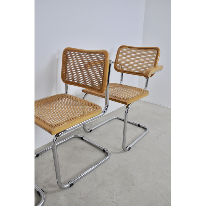 Lot de 6 chaises vintage B32 par Marcel Breuer