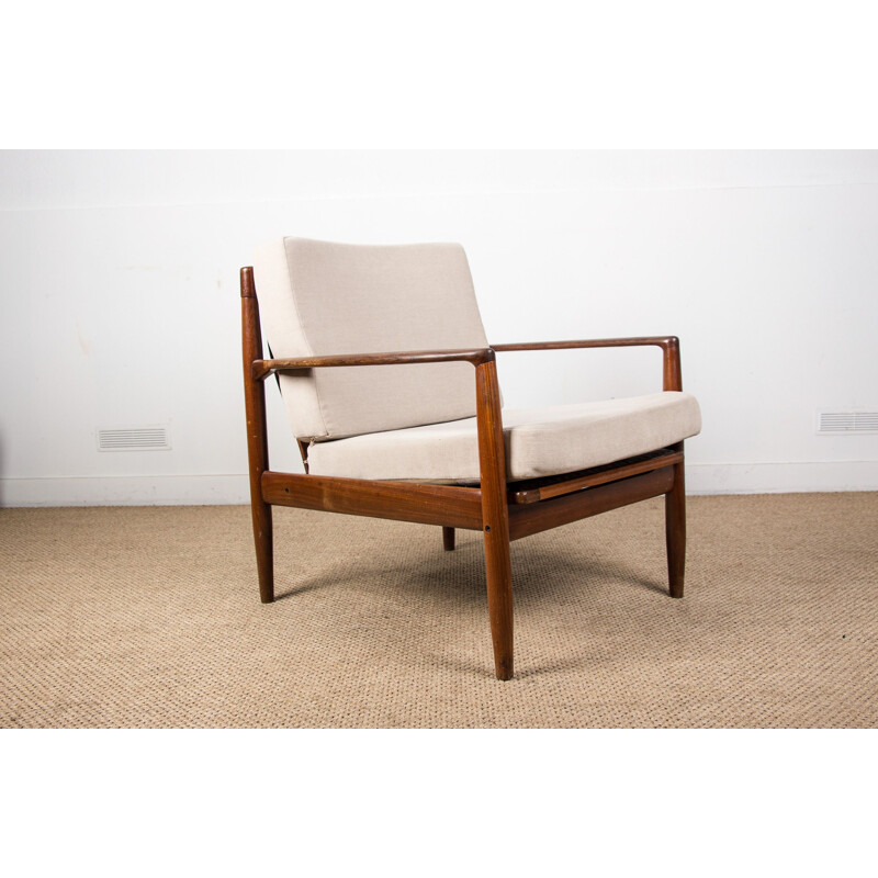 Pair of vintage teak armchairs by Ib Kofod Larsen, Dane 1960