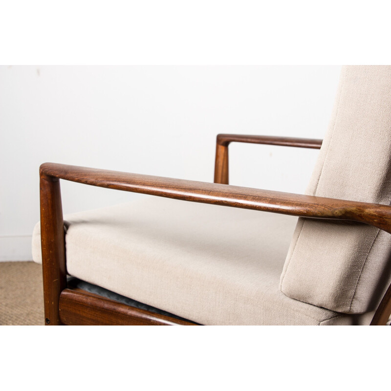 Pair of vintage teak armchairs by Ib Kofod Larsen, Dane 1960