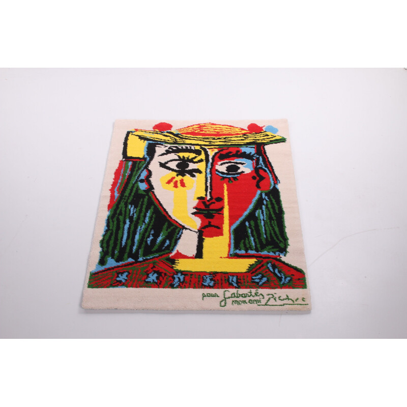 Arazzo d'epoca in pura lana disegnato da Pablo Picasso da Desso, Paesi Bassi 1962