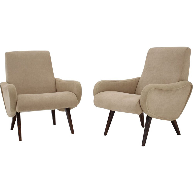 Pair of vintage armchairs by Marco Zanuso, Italy 1951