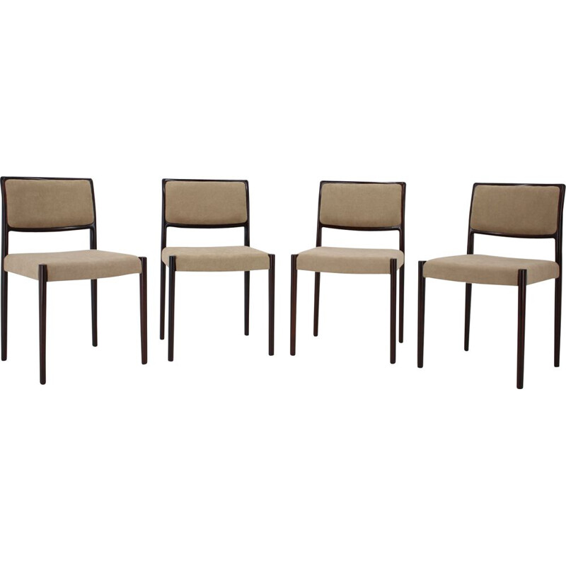 Set van 4 vintage eiken stoelen, model 80, door Niels O. Møller, Denemarken
