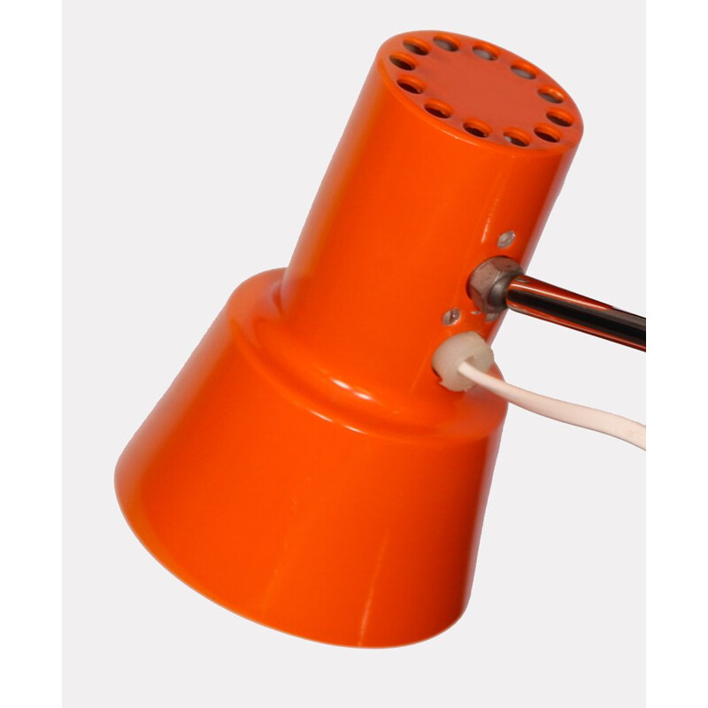 Small orange vintage table lamp by Josef Hurka for Napako, 1970