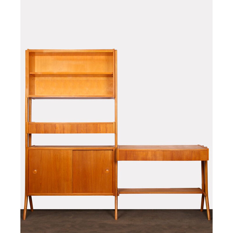 Vintage wooden wall unit by Frantisek Jirak, 1960