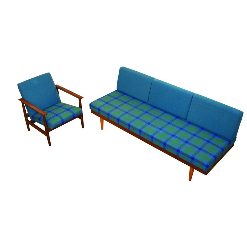 Vintage daybed set with Easy chair by Ingmar Relling for Ekornes, Svanette Norway 1960