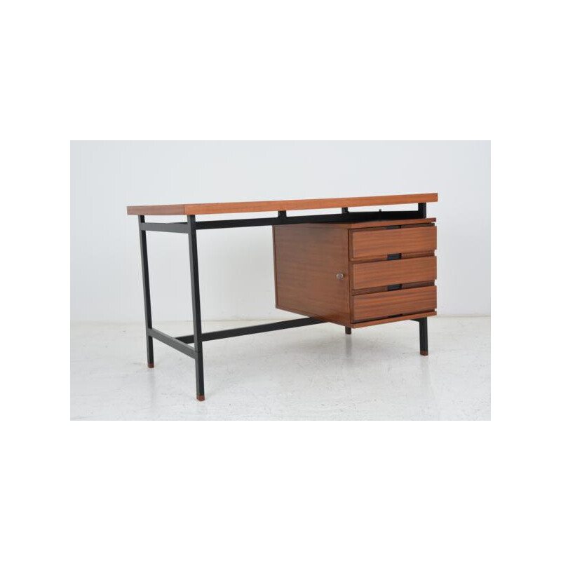 Minvielle desk in mahogany, Pierre GUARICHE - 1950s