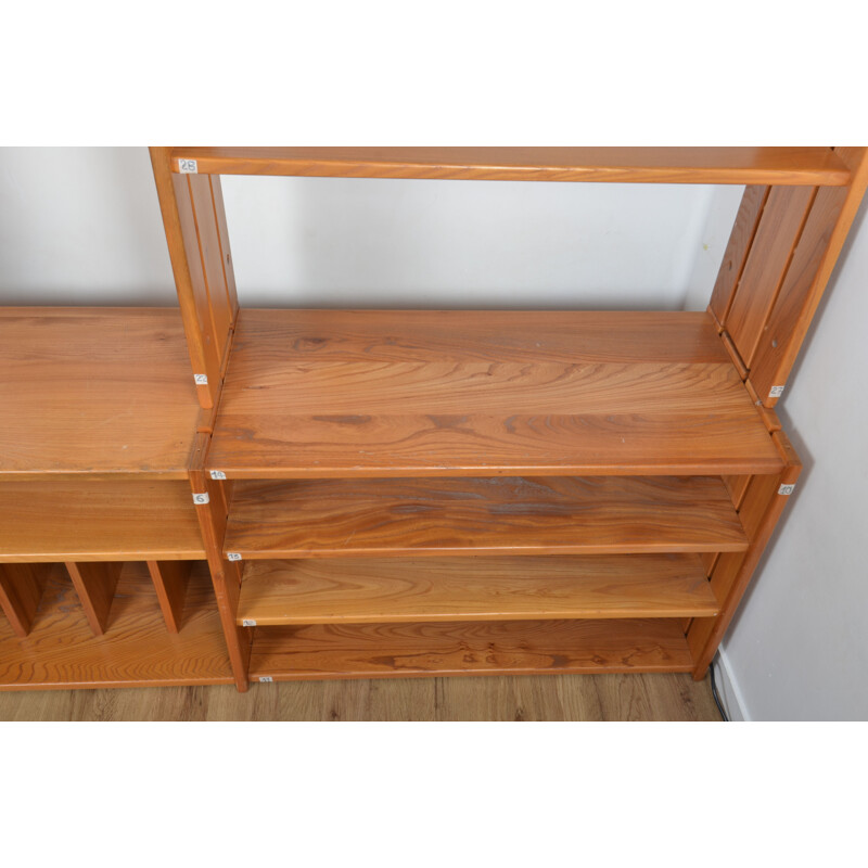 Vintage bookcase shelves Regain Pierre Chapo 1970