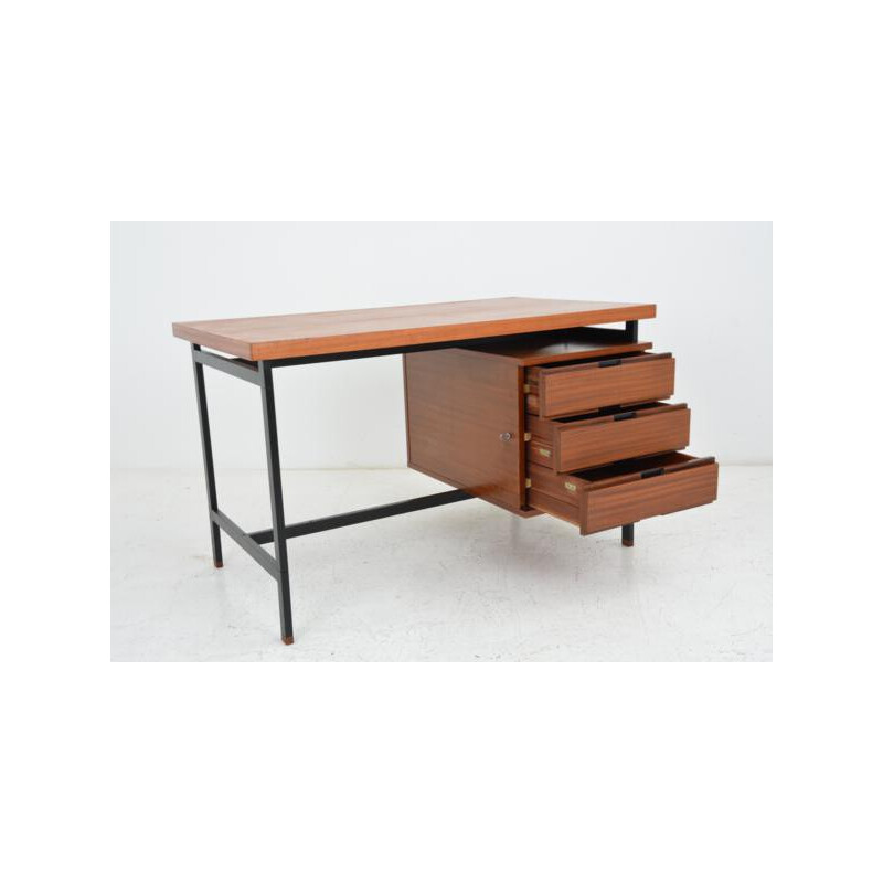 Minvielle desk in mahogany, Pierre GUARICHE - 1950s