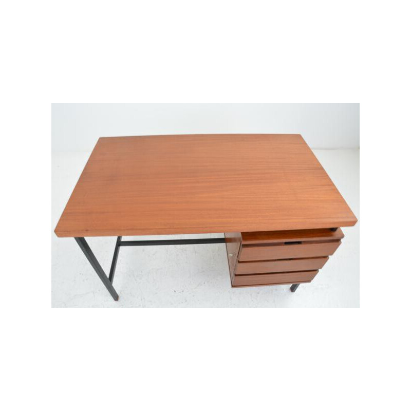 Minvielle desk in mahogany, Pierre GUARICHE - 1950s
