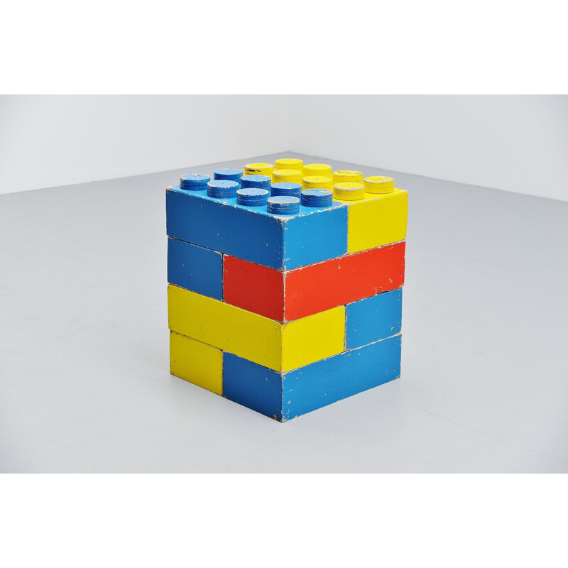 8 Large vintage decorative Lego cubes Holland 1960