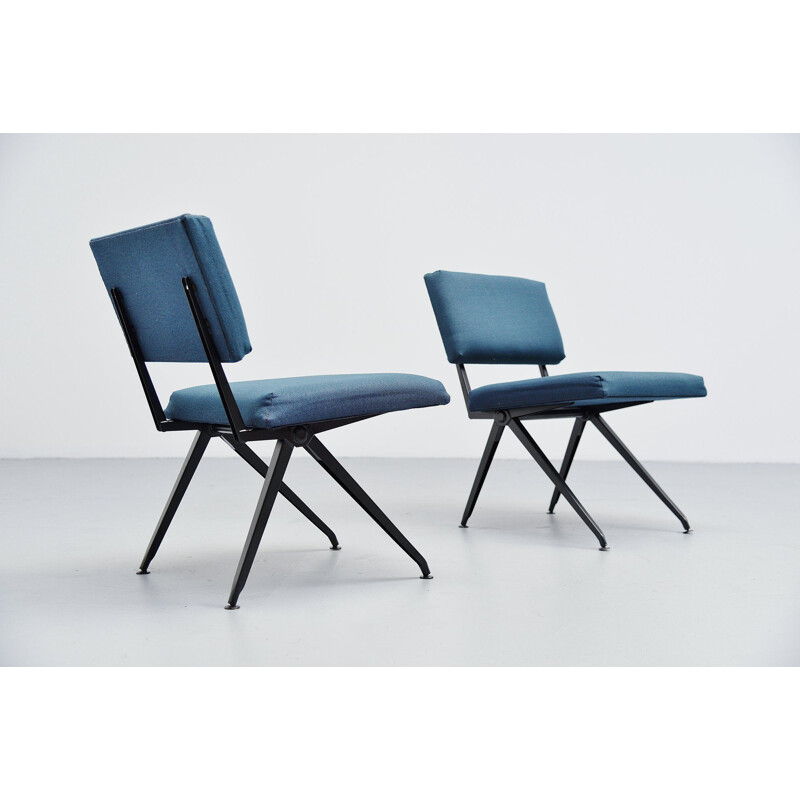 Pair of Vintage Marko industrial easy chairs Holland 1960