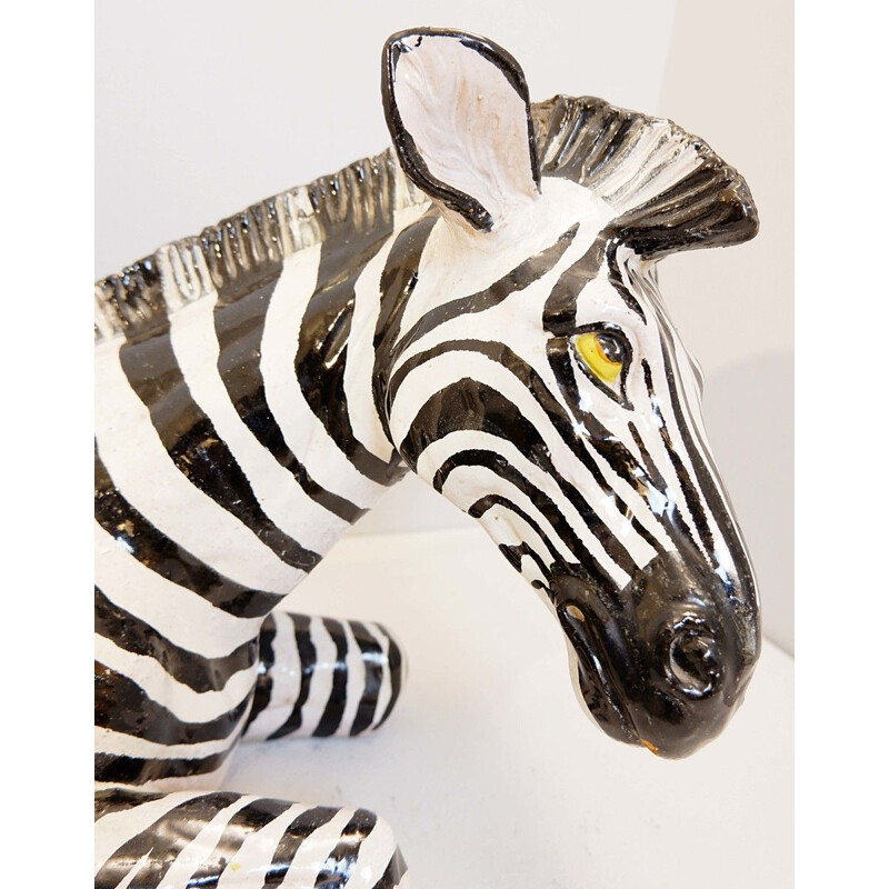 Vintage ceramic zebra 1960