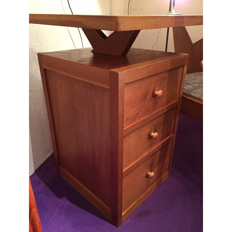 Vintage oak desk - 50s