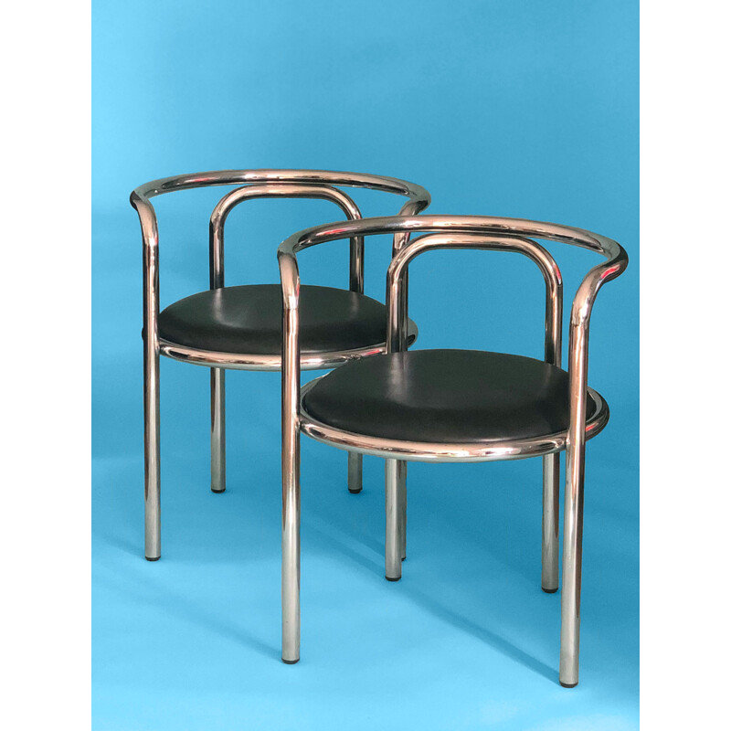 Set of 4 Vintage Locus Solus chairs designed by Gae Aulenti for Zanotta