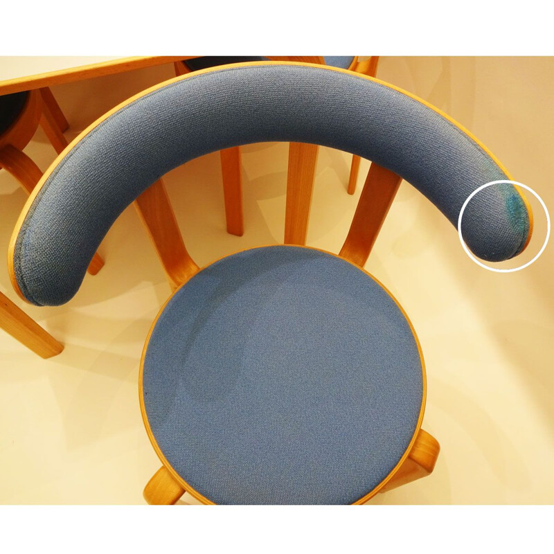 Table et chaises vintage en hêtre courbé compact Alvar Aalto Rud Thygesen Danois