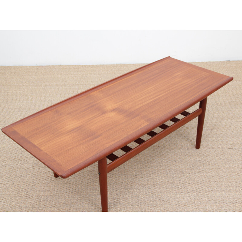 Table basse vintage en teck scandinave