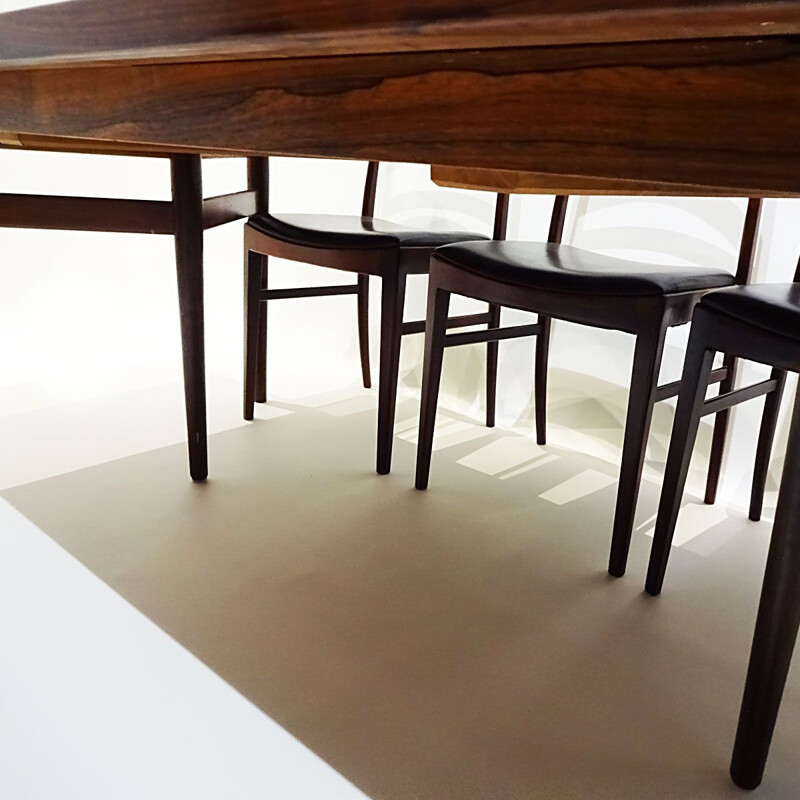 Mid century model 201 extending dining table with 12 model 430 chairs Arne Vodder Danish