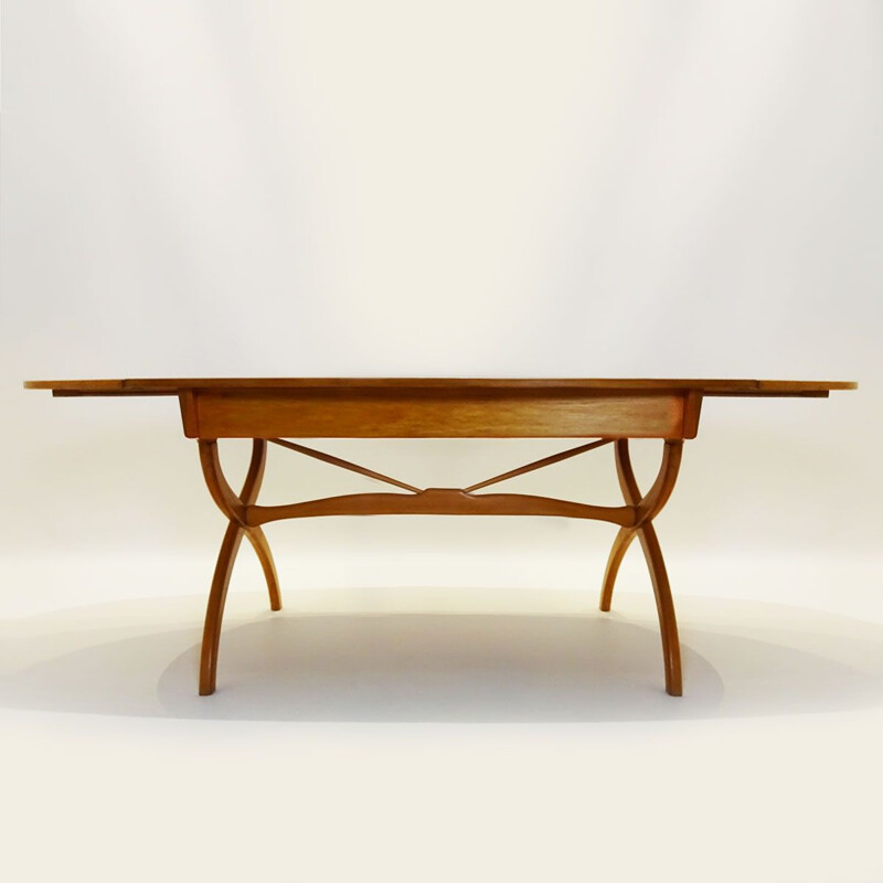 Mid Century Beech and Teak drop leaf desk  Børge Mogensen Danish 1957