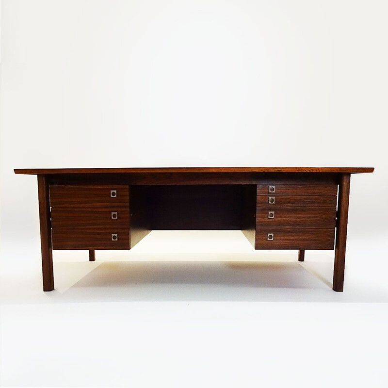 Gran escritorio vintage de palisandro de Arne Vodder para Danish Sibast