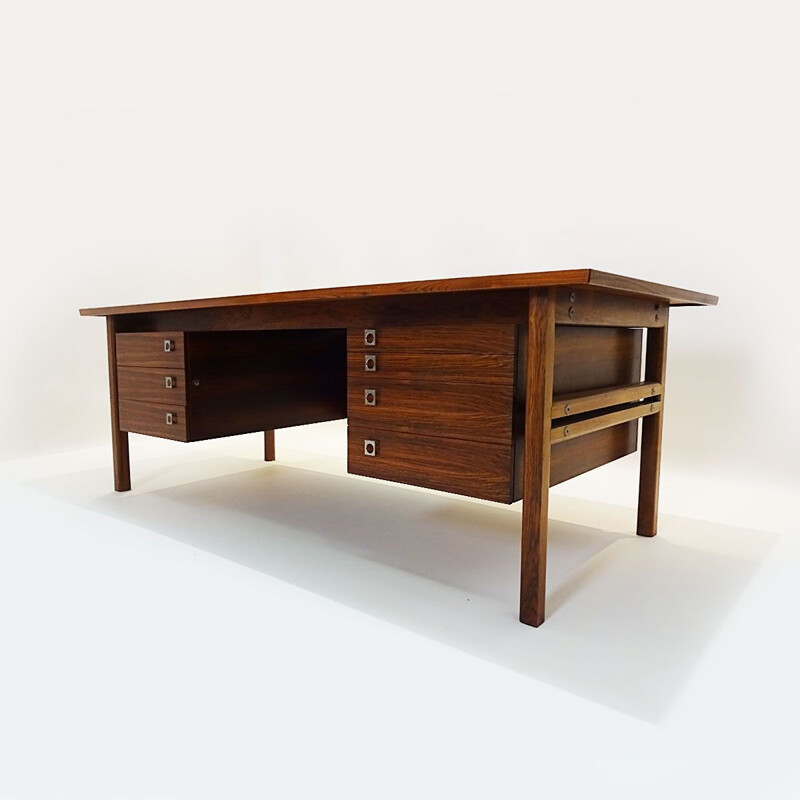 Gran escritorio vintage de palisandro de Arne Vodder para Danish Sibast