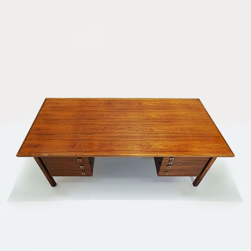 Large vintage Rosewood desk by Arne Vodder for Sibast Danish 