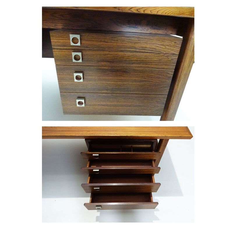 Grand bureau vintage en palissandre par Arne Vodder pour Sibast Danois