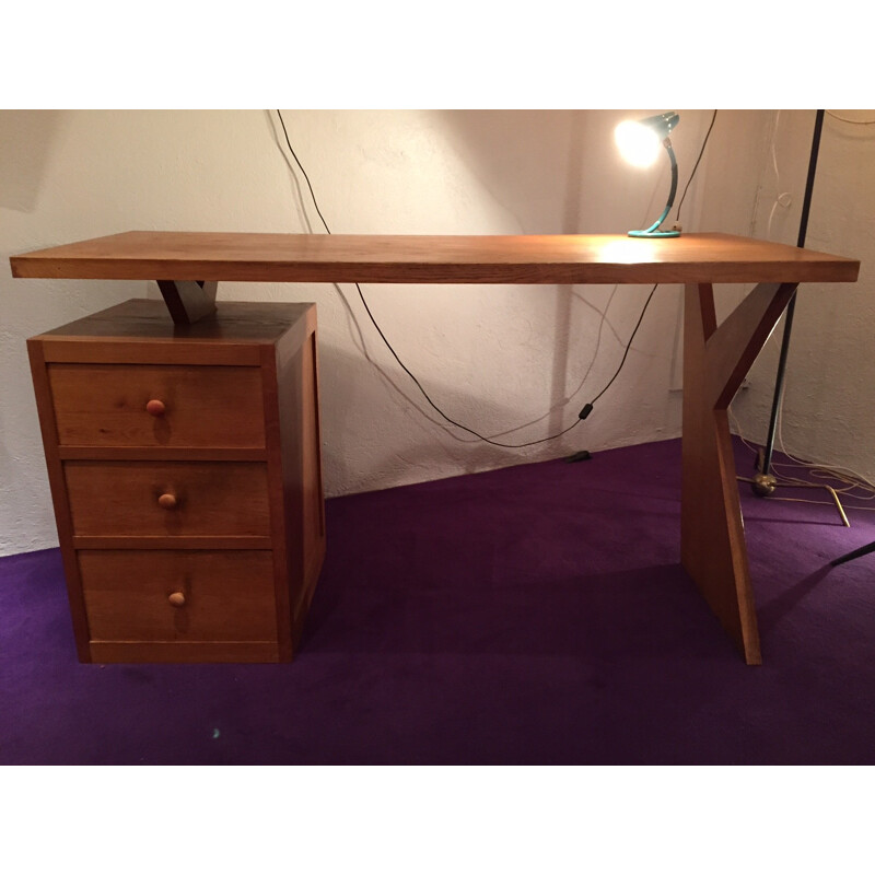 Vintage oak desk - 50s