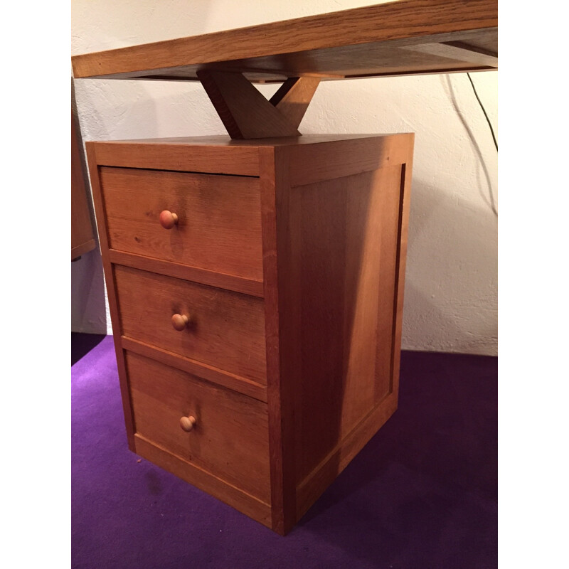 Vintage oak desk - 50s