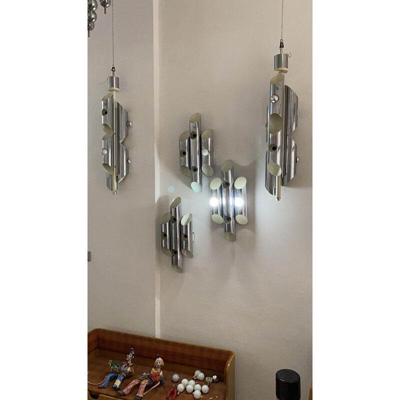 Vintage chandelier and applique set Oma Padova