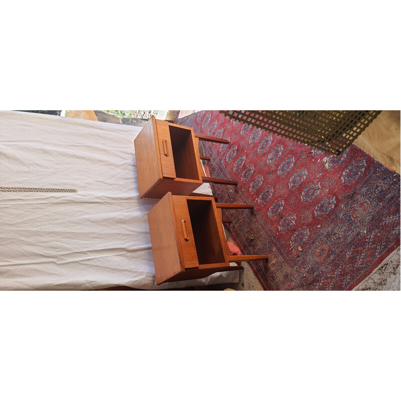 Pair of vintage bedside tables Scandinavian