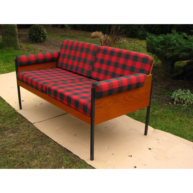 Vintage Couch sofa, teak wood 1960s