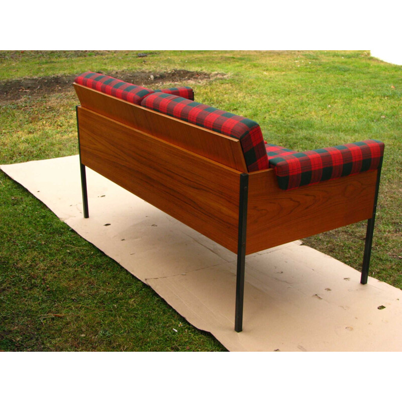 Vintage Couch sofa, teak wood 1960s