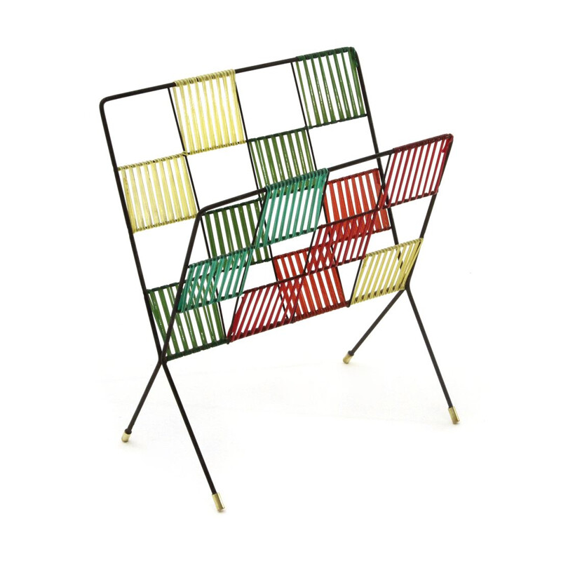 Midcentury magazine rack, Italian 1950s