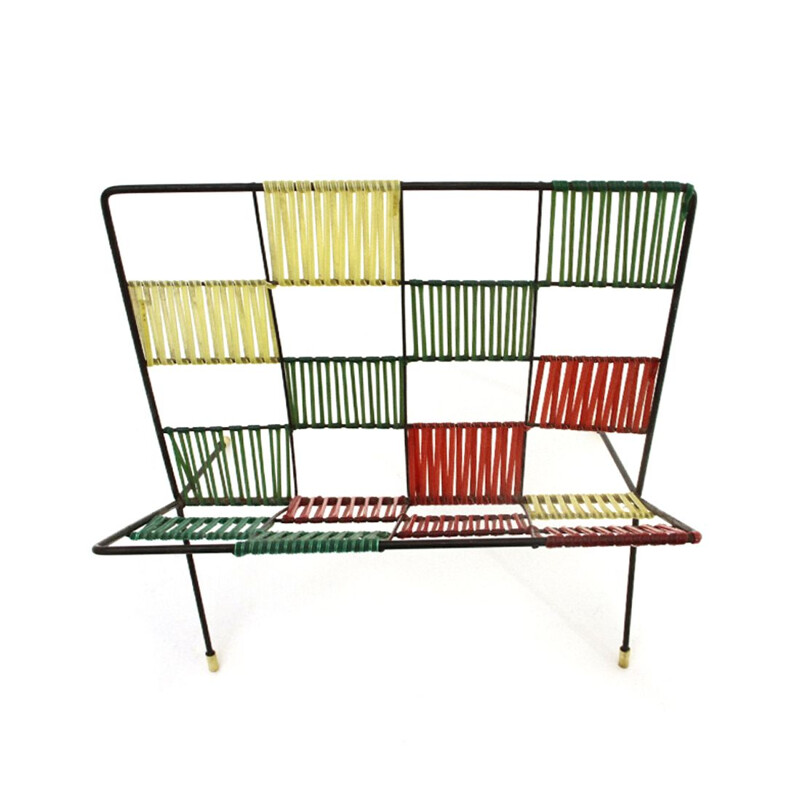 Midcentury magazine rack, Italian 1950s