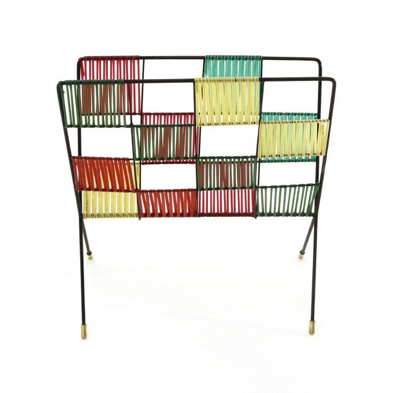 Midcentury magazine rack, Italian 1950s