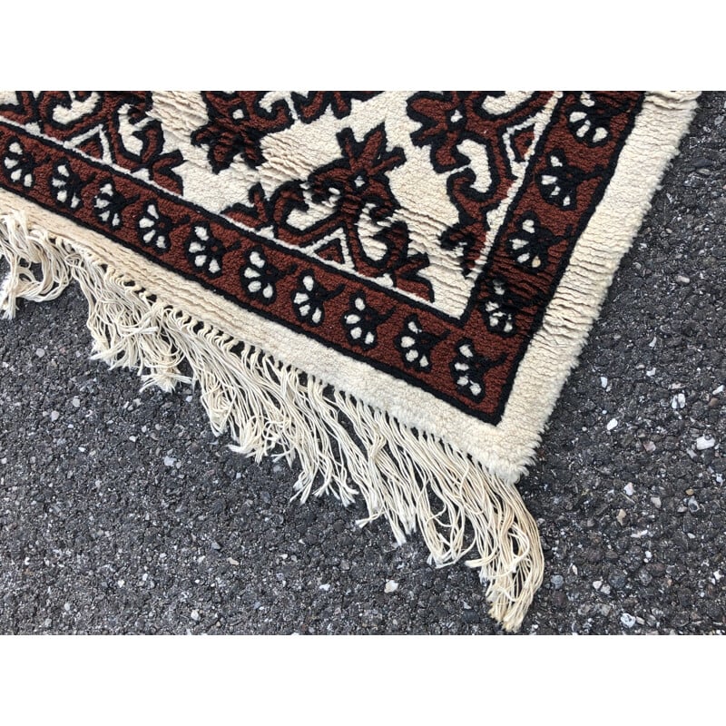 Grand tapis vintage en laine Tunisienne1970
