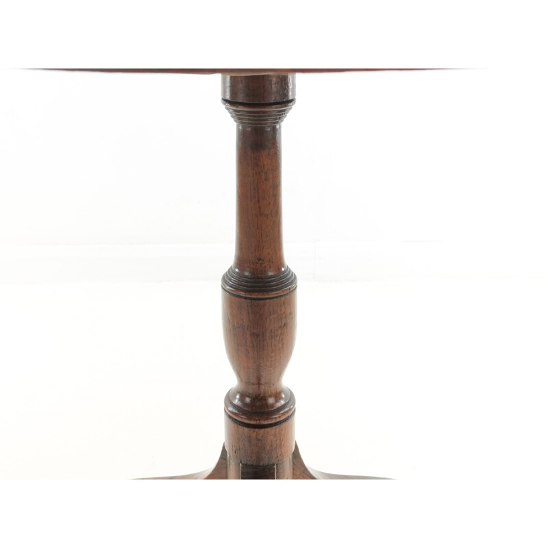 Table Vintage en chêne à plateau basculant latéral Anglais 19ème siècle