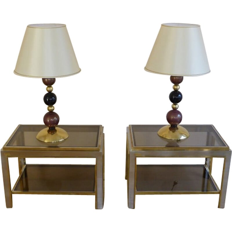 Pair of side tables, Romeo REGA - 1970s