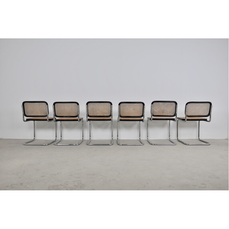 Lot de 6 chaises vintage Gavina par Marcel Breuer 1980