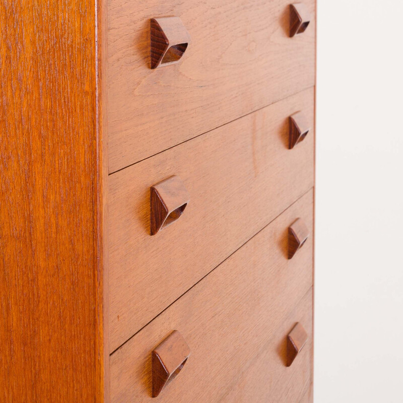 Vintage Chest of drawers by Borge Mogensen 7 drawers teak highboy dresser, Denmark 1950s