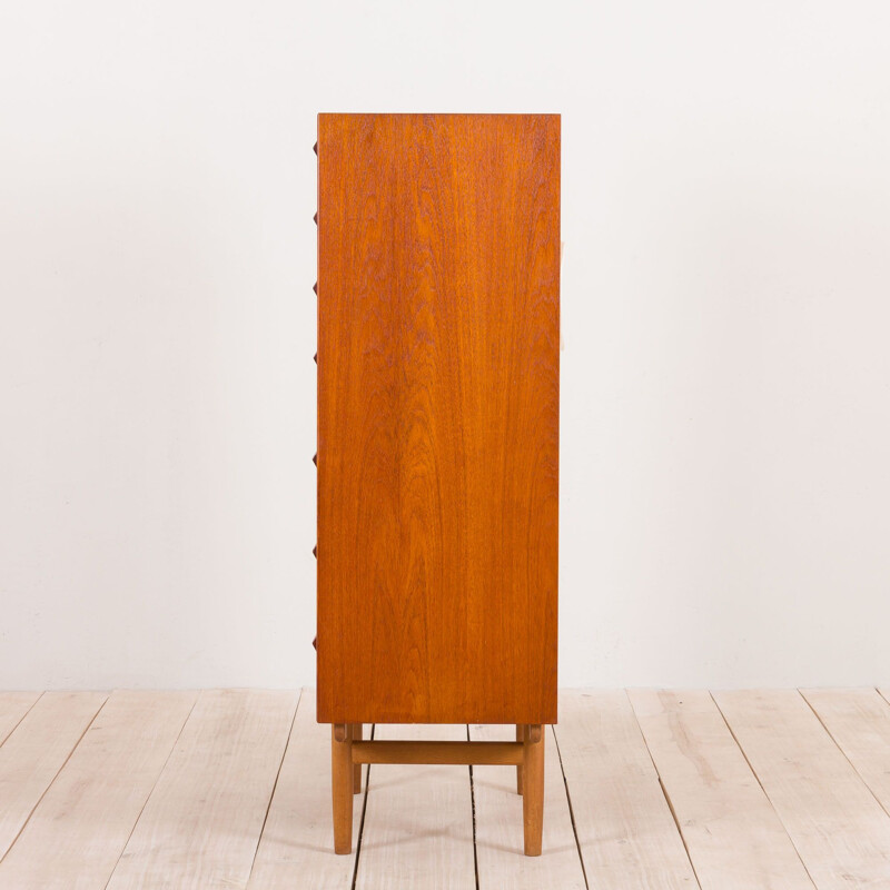 Vintage Chest of drawers by Borge Mogensen 7 drawers teak highboy dresser, Denmark 1950s