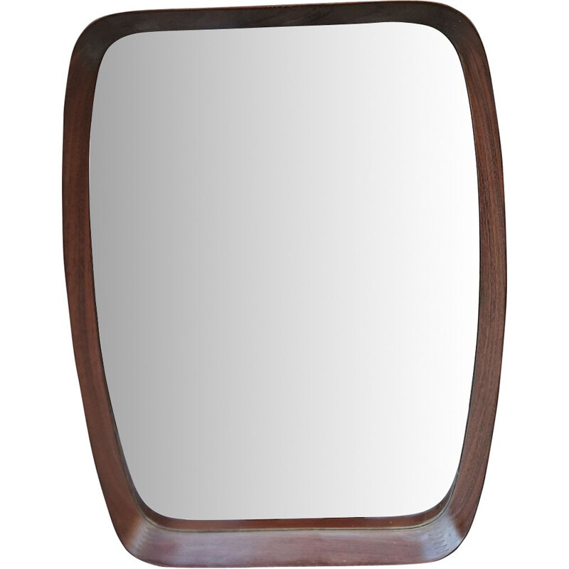 Vintage teak mirror by Pendersen Hansen, Denmark 1960s