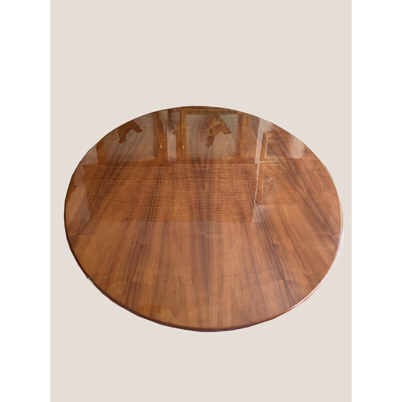 Vintage oval table Florence Knoll in American walnut 1970