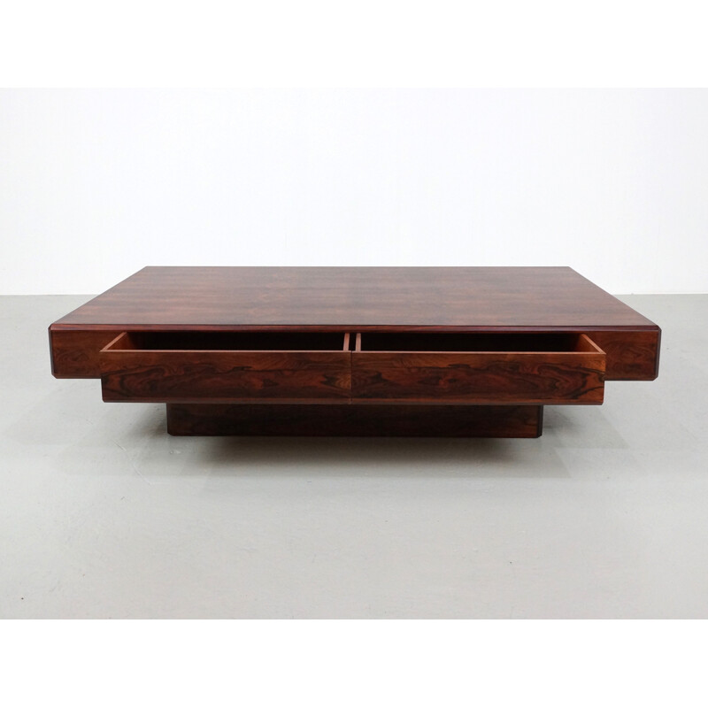 Large Rio rosewood "Ambassador" coffee table, Howard KEITH - 1980s